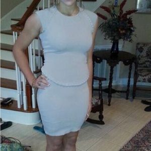 French connection body con lace back dress